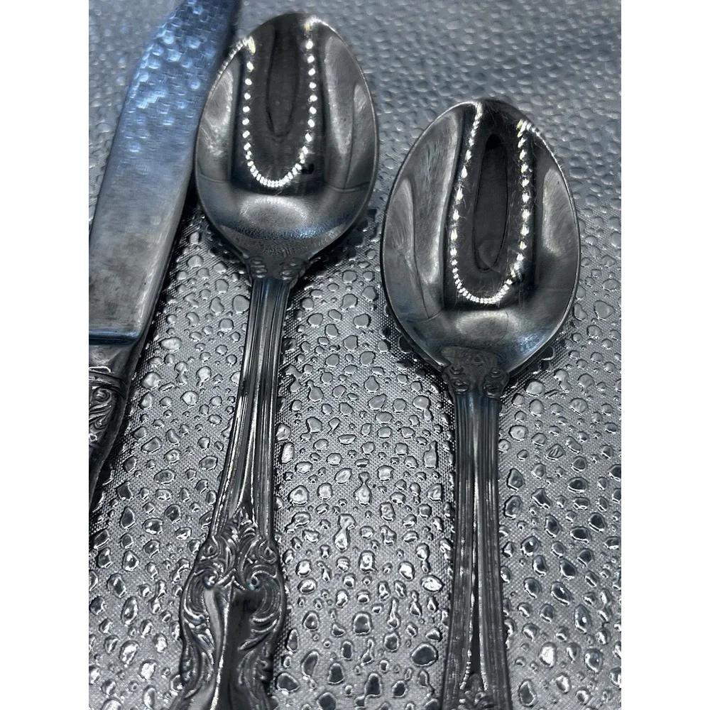 5 Pieces Reed & Barton Marlborough Heritage Mint 18/10 Stainless Steel Teaspoons